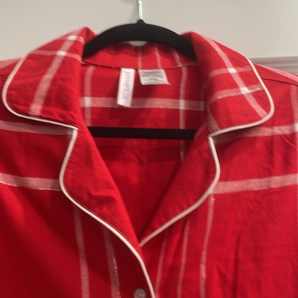 Red Plaid Flannel Pajama Set Intimates & Sleepwear size M never used - Picture 4 of 9